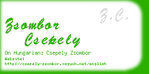 zsombor csepely business card